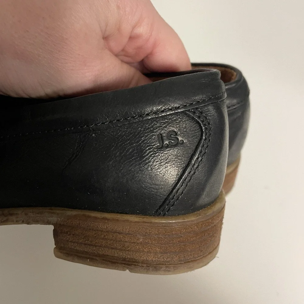Josef Seibel Women's Sienna‎ Black Leather Penny Loafer Shoes Size 37 US 6-6.5